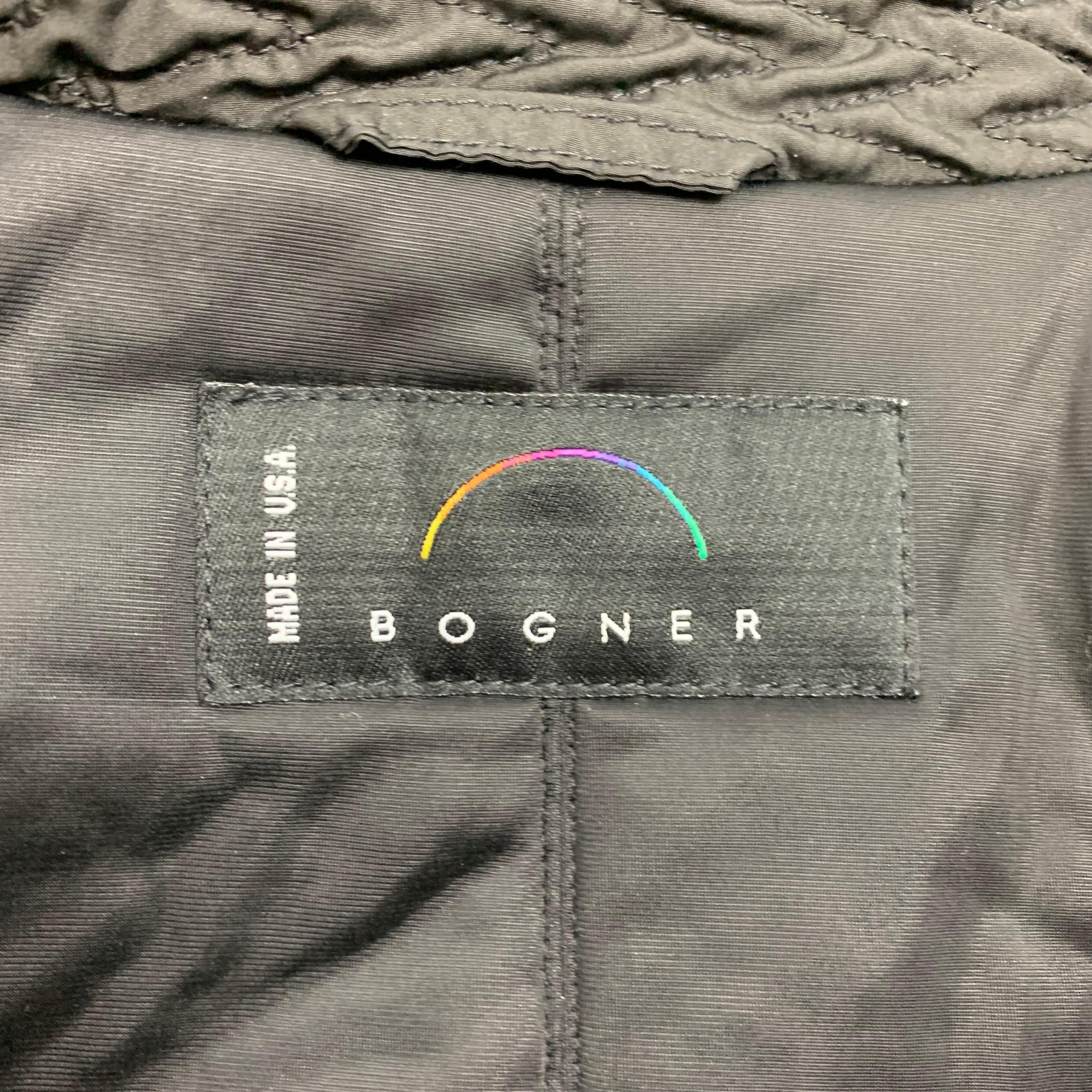 Women's BOGNER Size 6 Black Quilted Textured Nylon Jacket