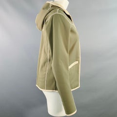 BOGNER Size M Cream Olive Polyester Blend Embroidered Hooded Jacket