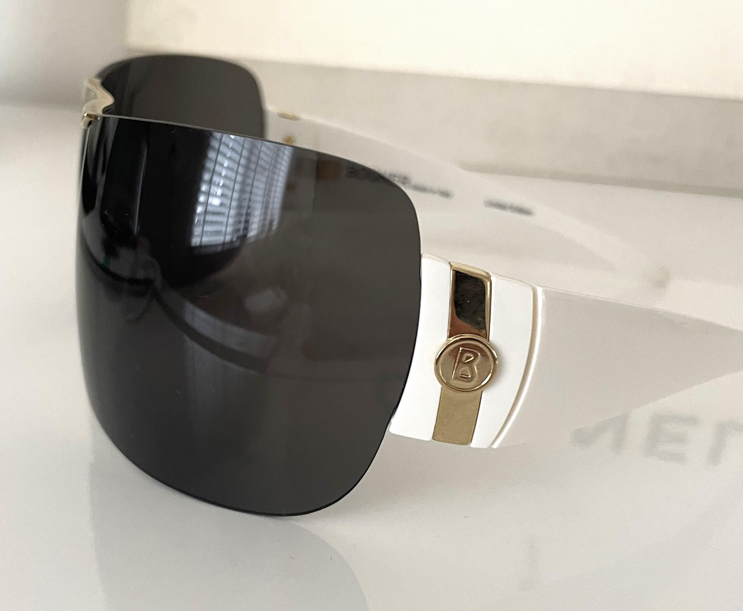 Bogner Sonnenbrille, Skibrille, limitierte Auflage, Weiß, 90er-Jahre für Damen oder Herren