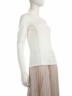 Bogner White Zip Up Logo Top Size M