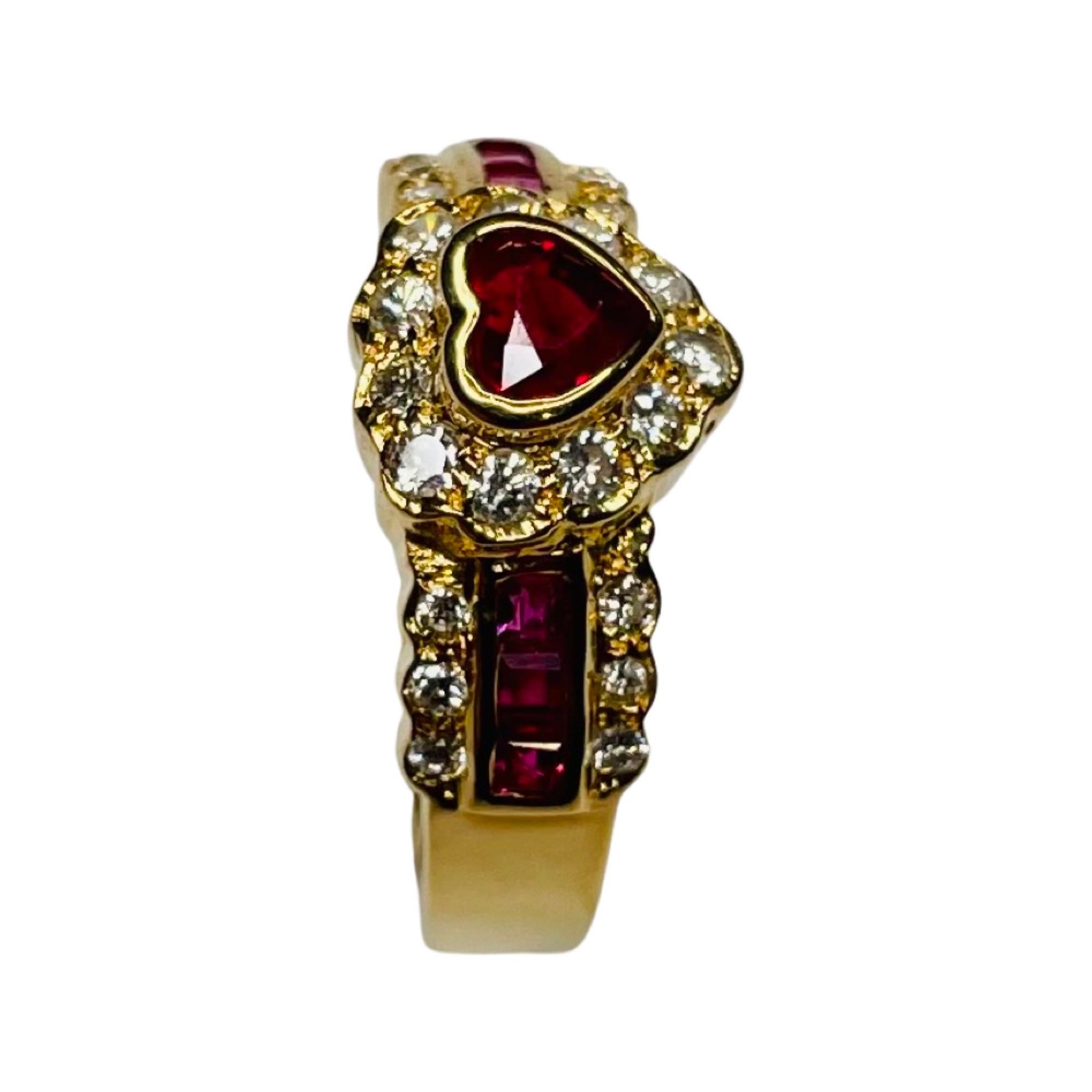 heart shaped ruby ring yellow gold