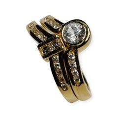 Bogo 18K Yellow Gold Wedding Set with Diamonds