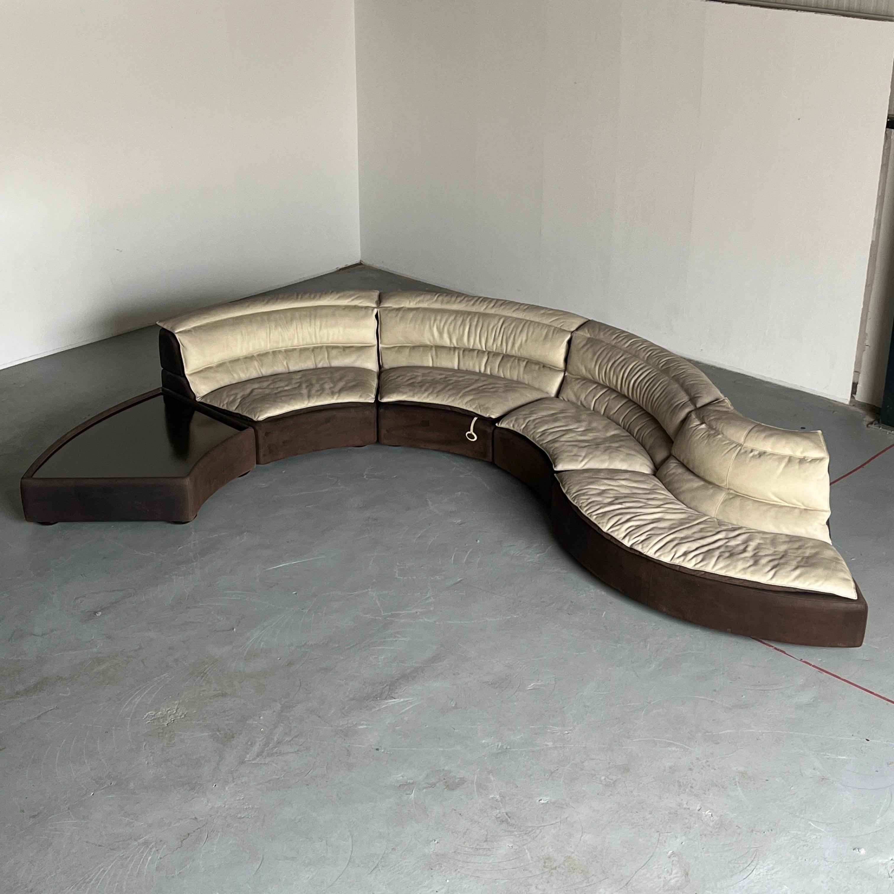 Late 20th Century 'Bogo' Serpentine Modular Sofa by Carlo Bartoli for Rossi di Albizzate, 1970s For Sale