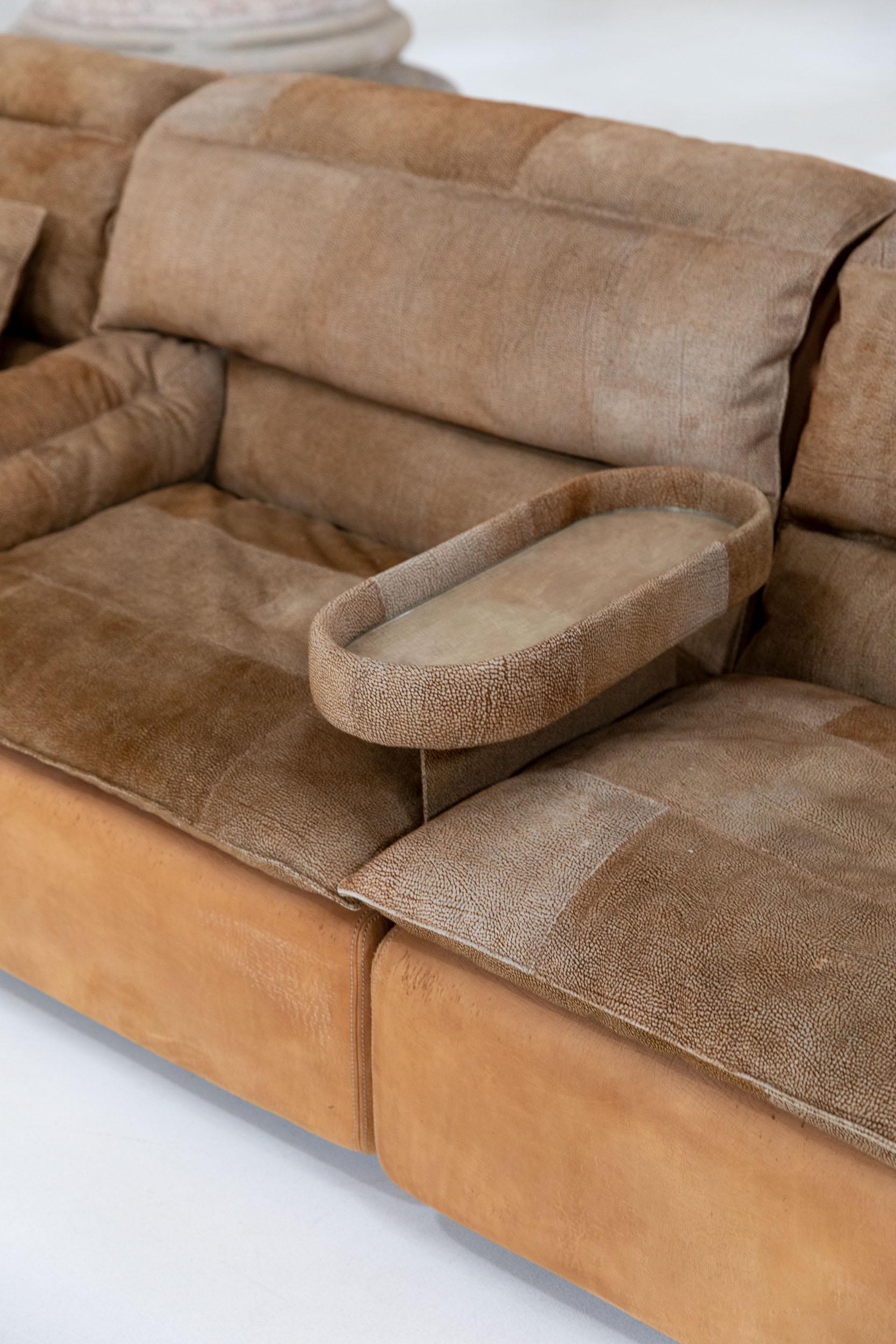 Leather Bogo Sofa by Carlo Bartoli for Rossi di Albizzate For Sale