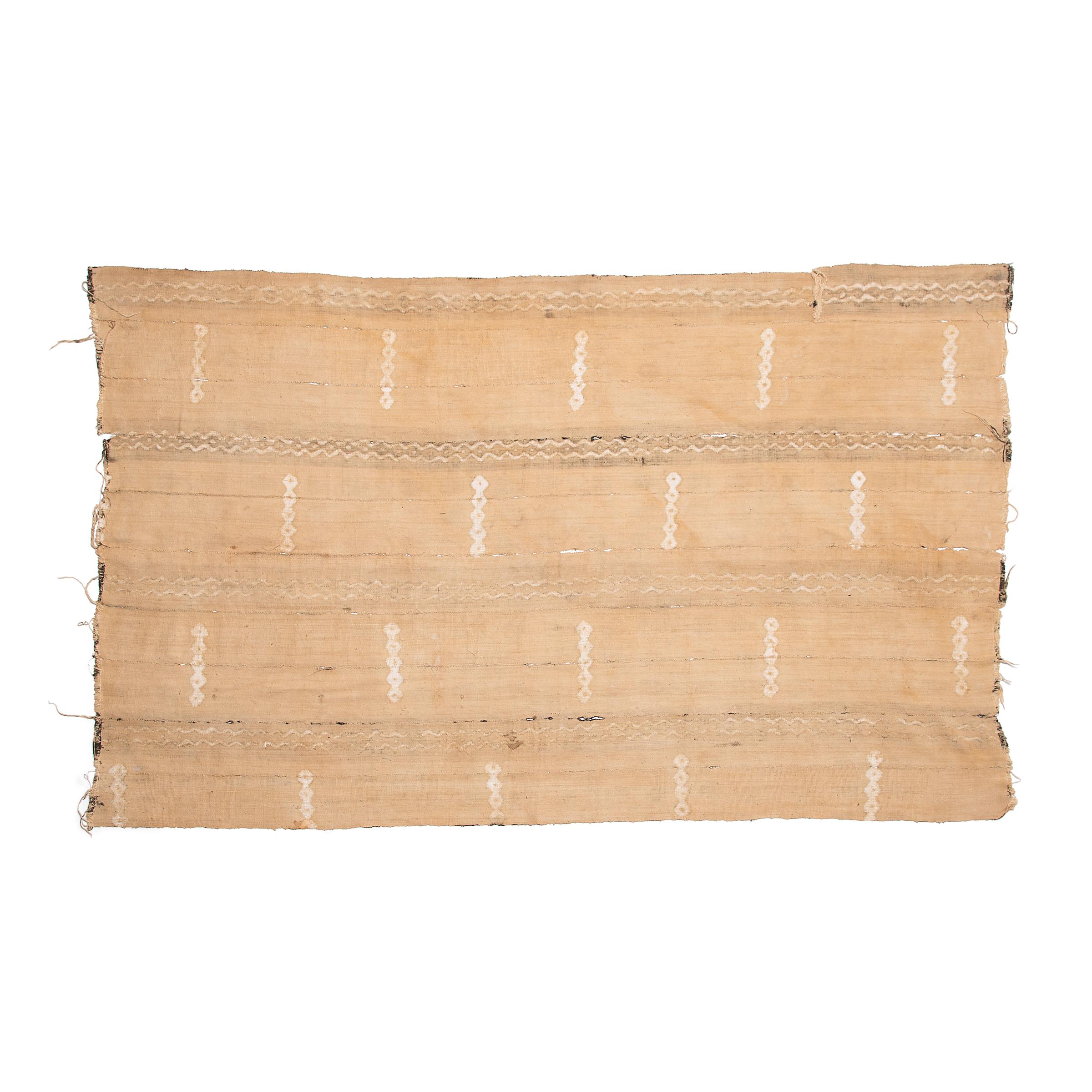 Malian Bogolan Cowrie Shell Mud Cloth Textile For Sale