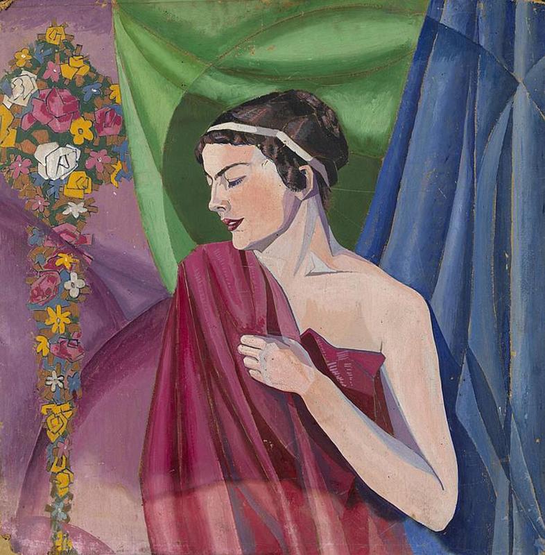 Portrait Painting di Bogorodsky Fedor - "Ritratto di donna"