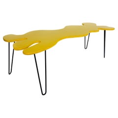 Bohdan Andreas Functional Wall Abstract Art/Coffee Table in Hand-Painted Epoxy