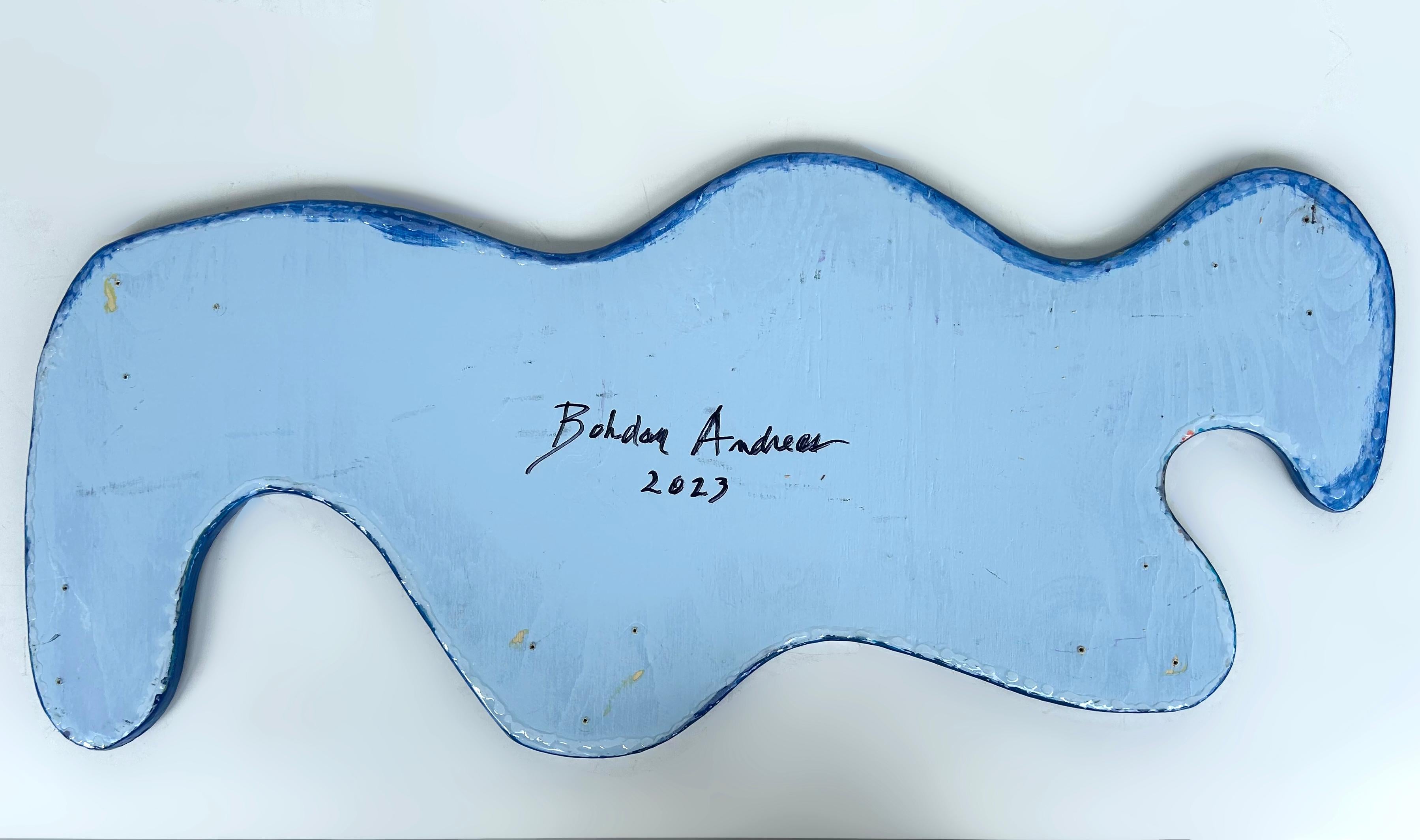 Bohdan Andreas Functional Wall Art/Coffee Table in Hand-Painted Epoxy Resin For Sale 2