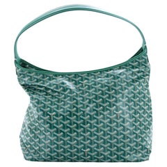 Goyard Women's Boheme Hobo Green Canvas Shoulder Bag with Pochette