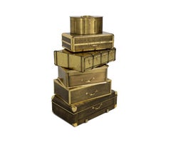 Bohémê Luxury Safe and Chest in Brass by Boca do Lobo