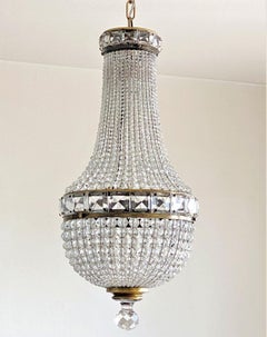 Böhmischer Kronleuchter aus Kristallperlen, 1910-1920