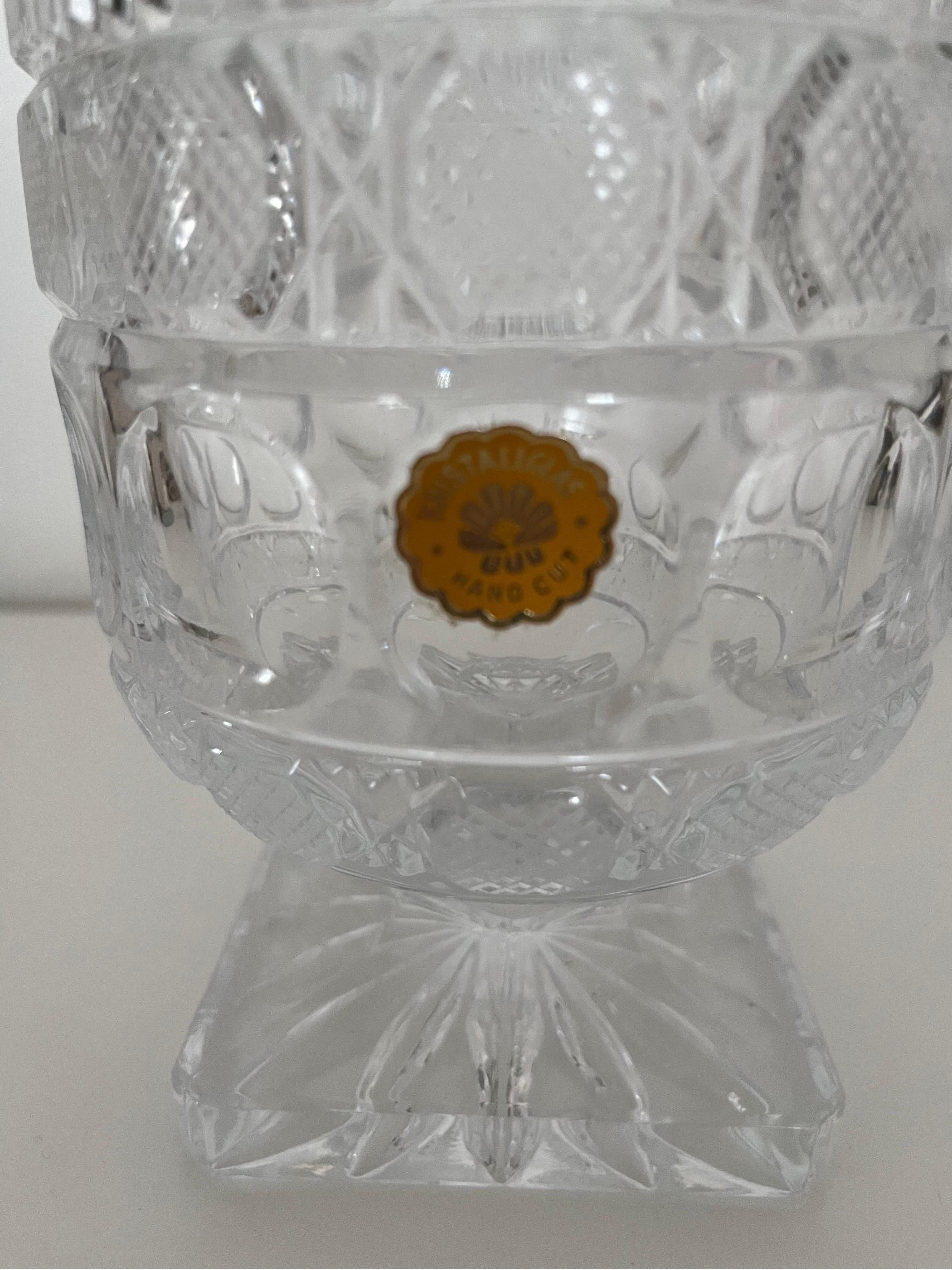 Bohemia Crystal Chocolate Box, 1900s In Excellent Condition For Sale In Foggia, FG