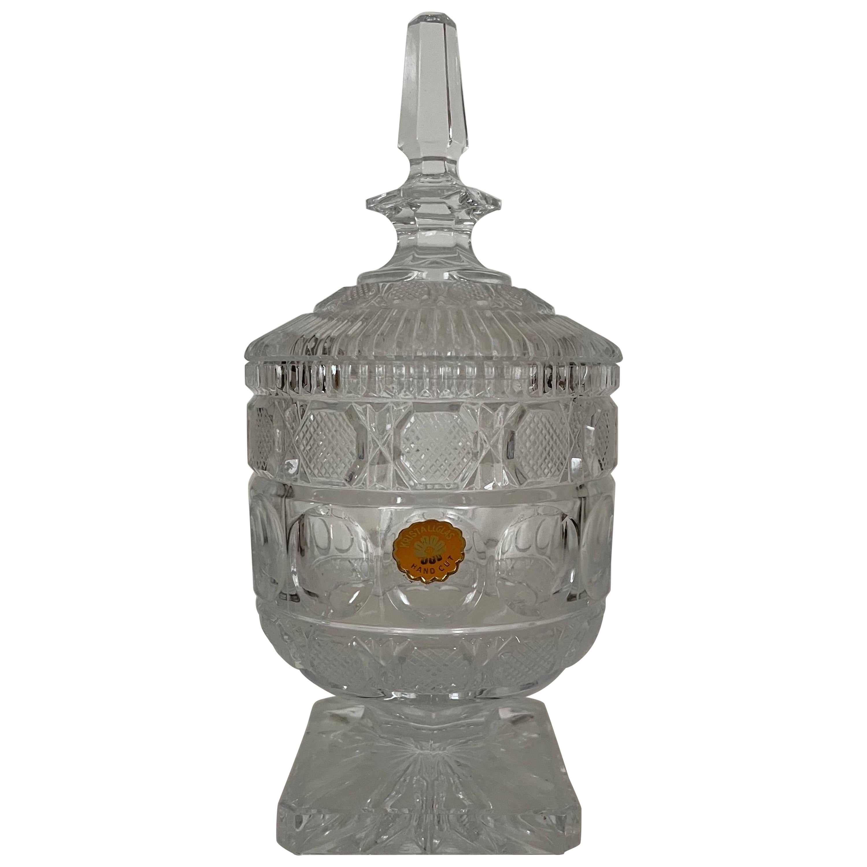 Bohemia Crystal Chocolate Box, 1900s For Sale