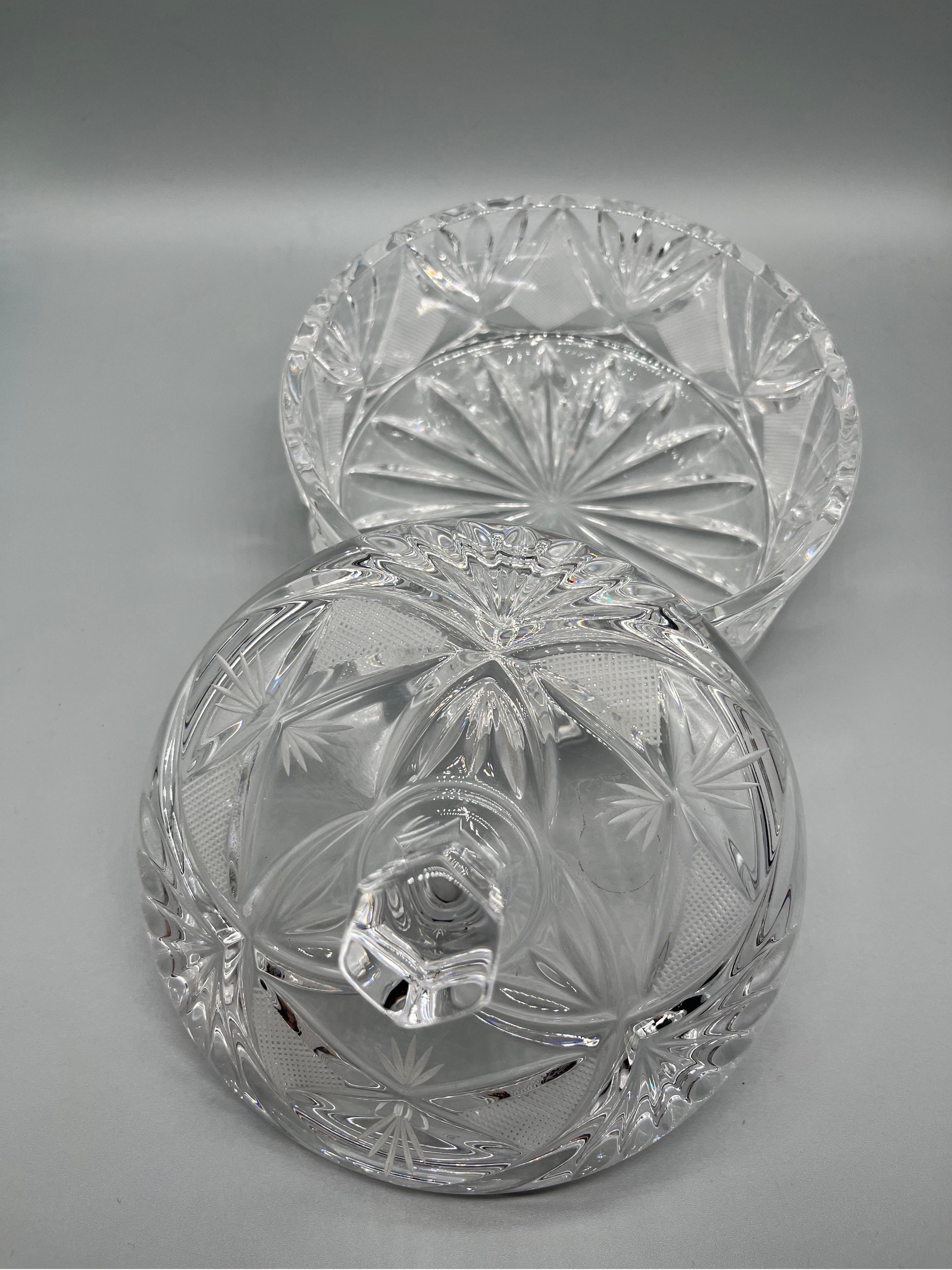 Bohemia Crystal Chocolate Holder 1900s-Antiques For Sale 8