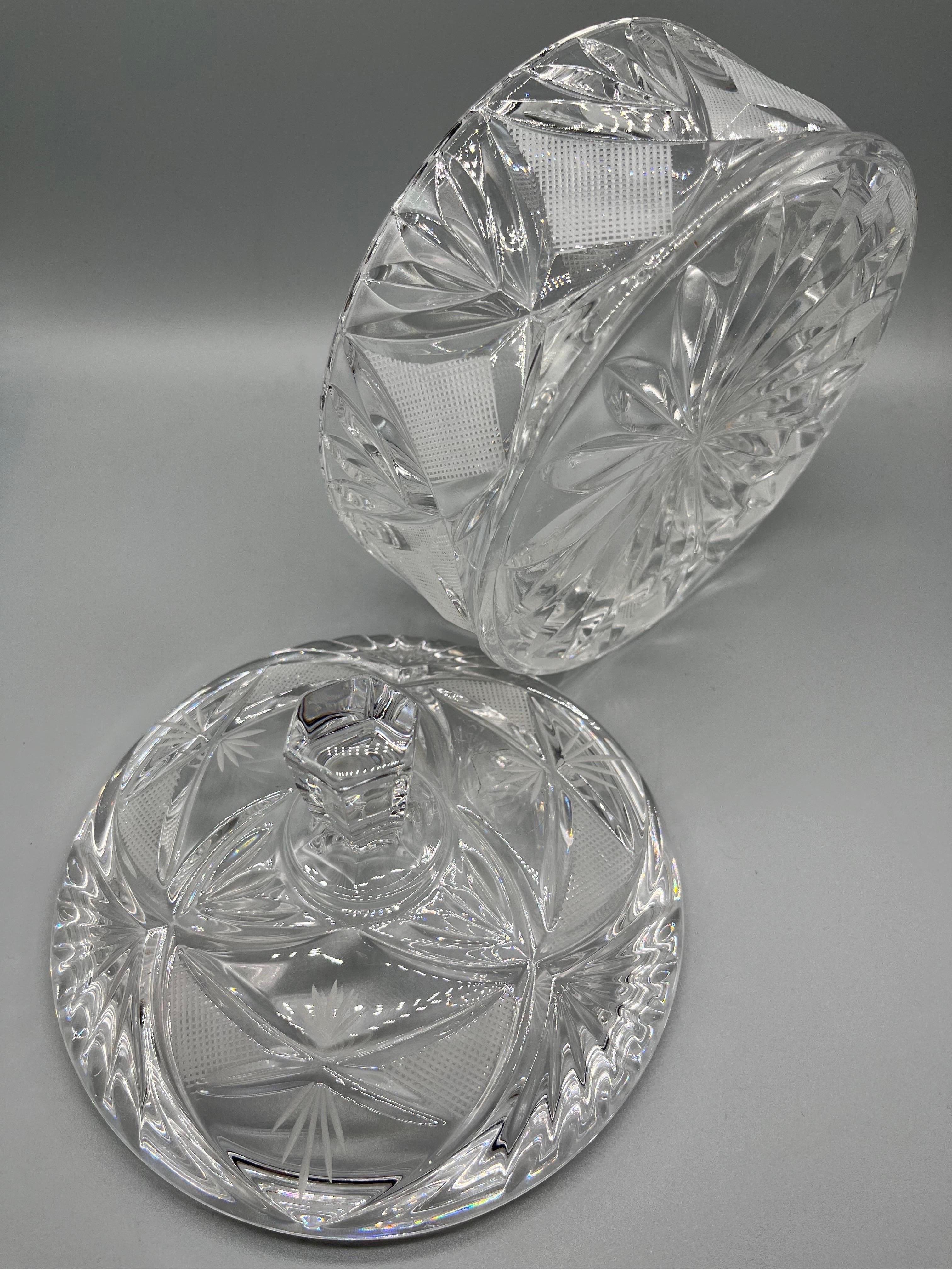 Bohemia Crystal Chocolate Holder 1900s-Antiques In Excellent Condition For Sale In Foggia, FG