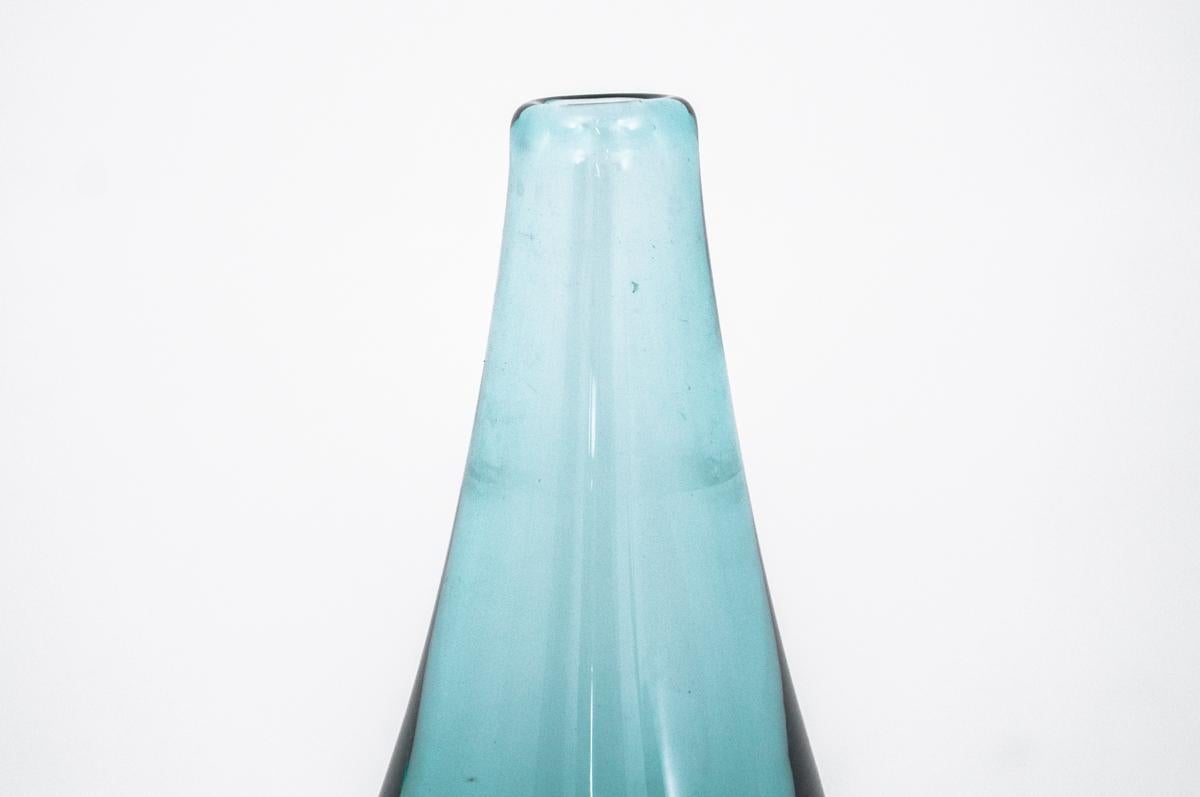 Bohemia Green Vase, M. Klinger, Czechoslovakia, 1960s In Good Condition In Chorzów, PL