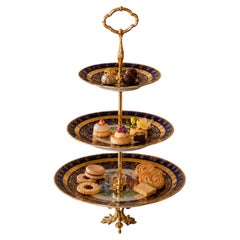 Bohemia Three-Tiered Epergne, Czechoslovakia, circa after 1945