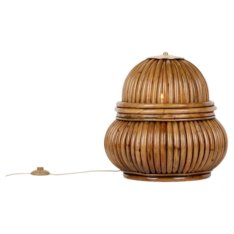 Böhmische 72-Stehleuchte – Rattan im Angebot