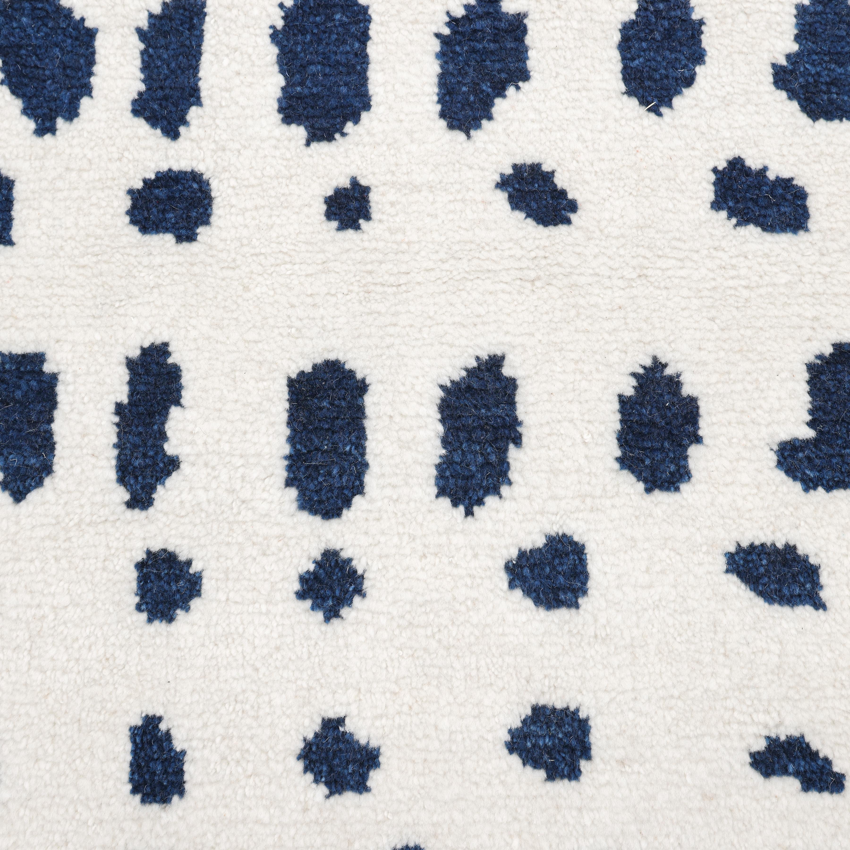 Alfombra azul de animales Bohemia Hand Made 3' 0