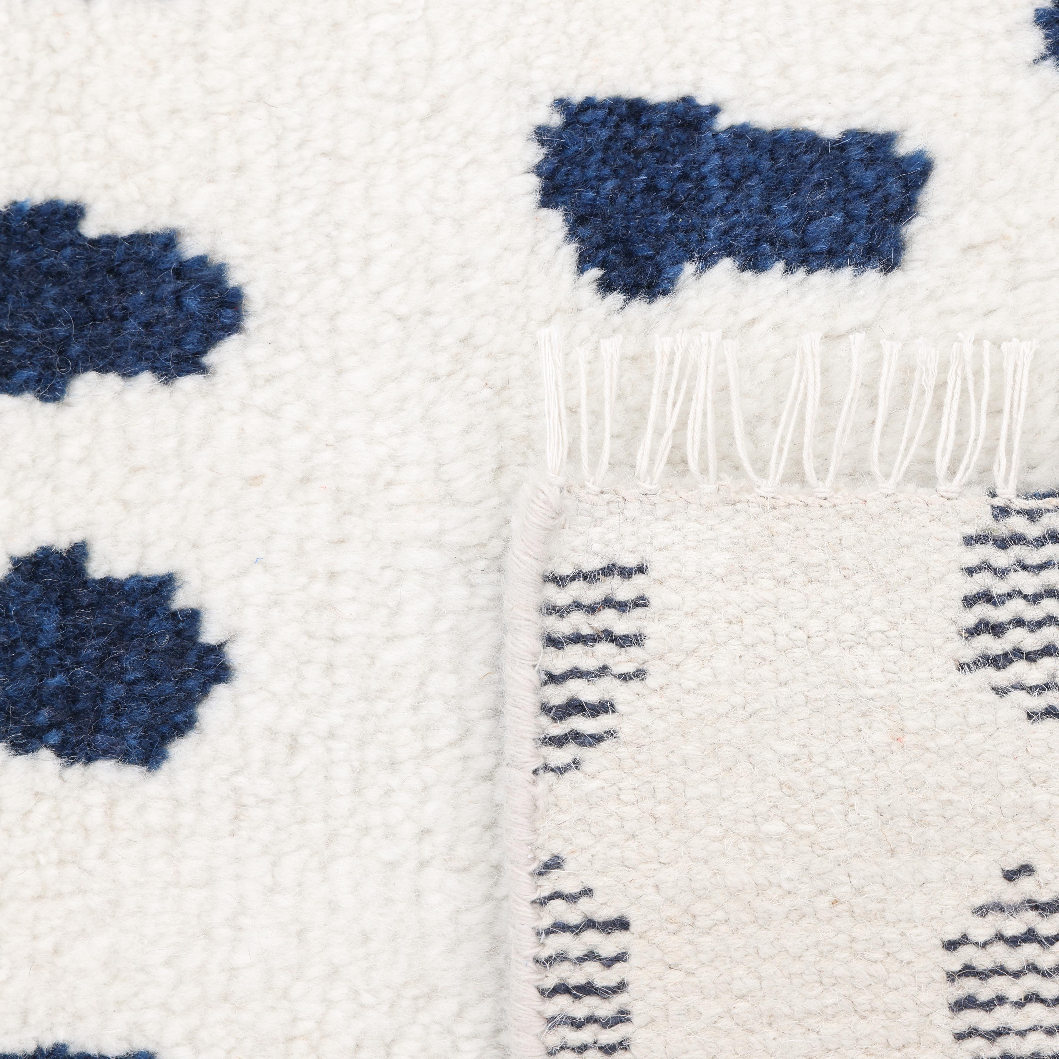 Alfombra azul de animales Bohemia Hand Made 3' 0
