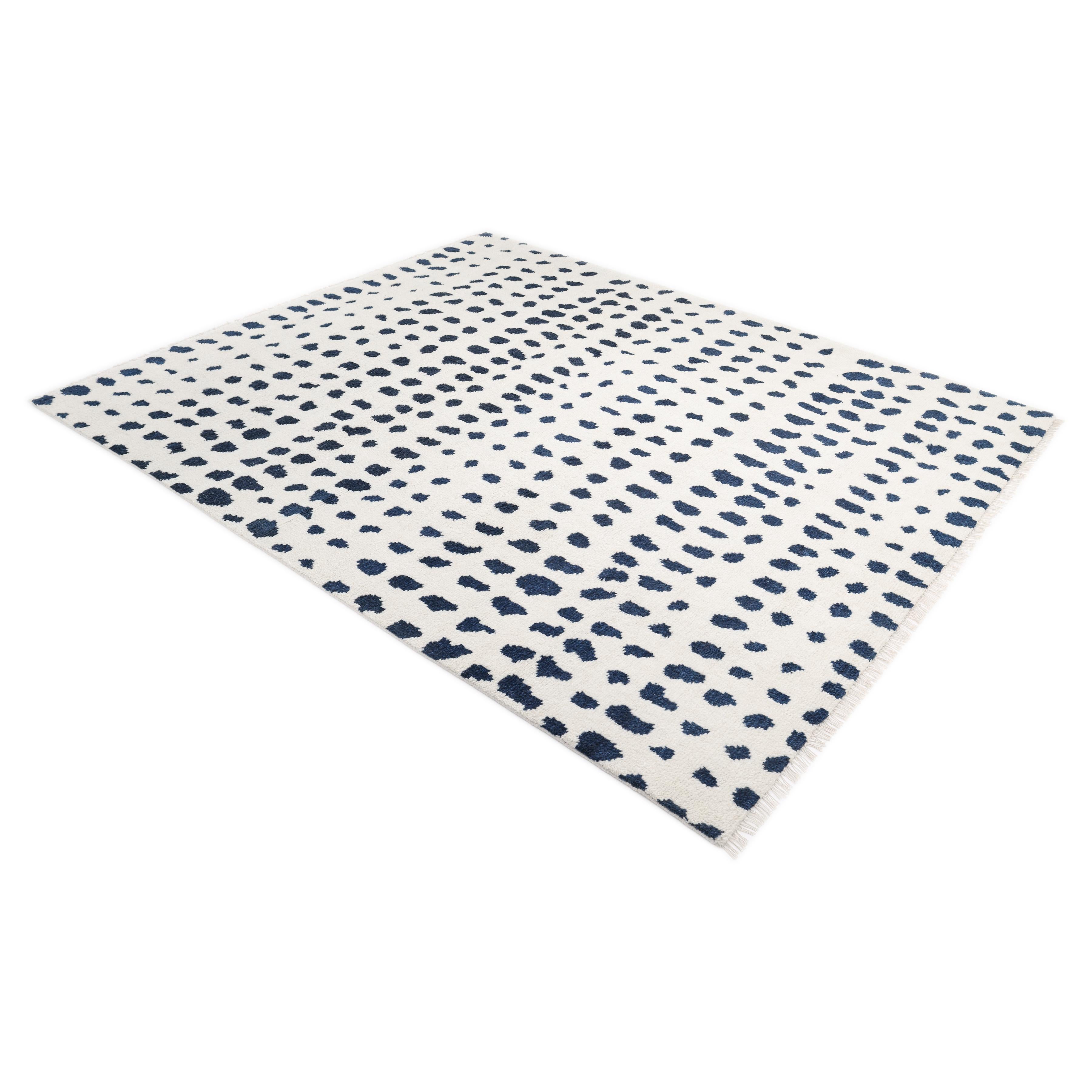 Alfombra azul de animales Bohemia Hand Made 3' 0
