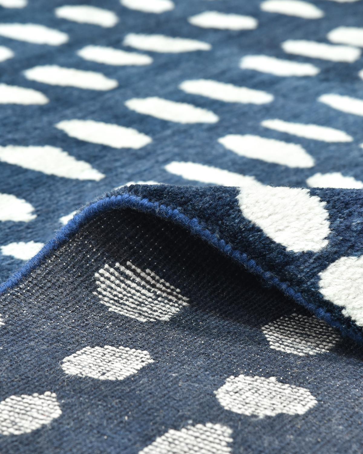 Wool Bohemian Animal Hand Made Blue Area Rug 9' 0
