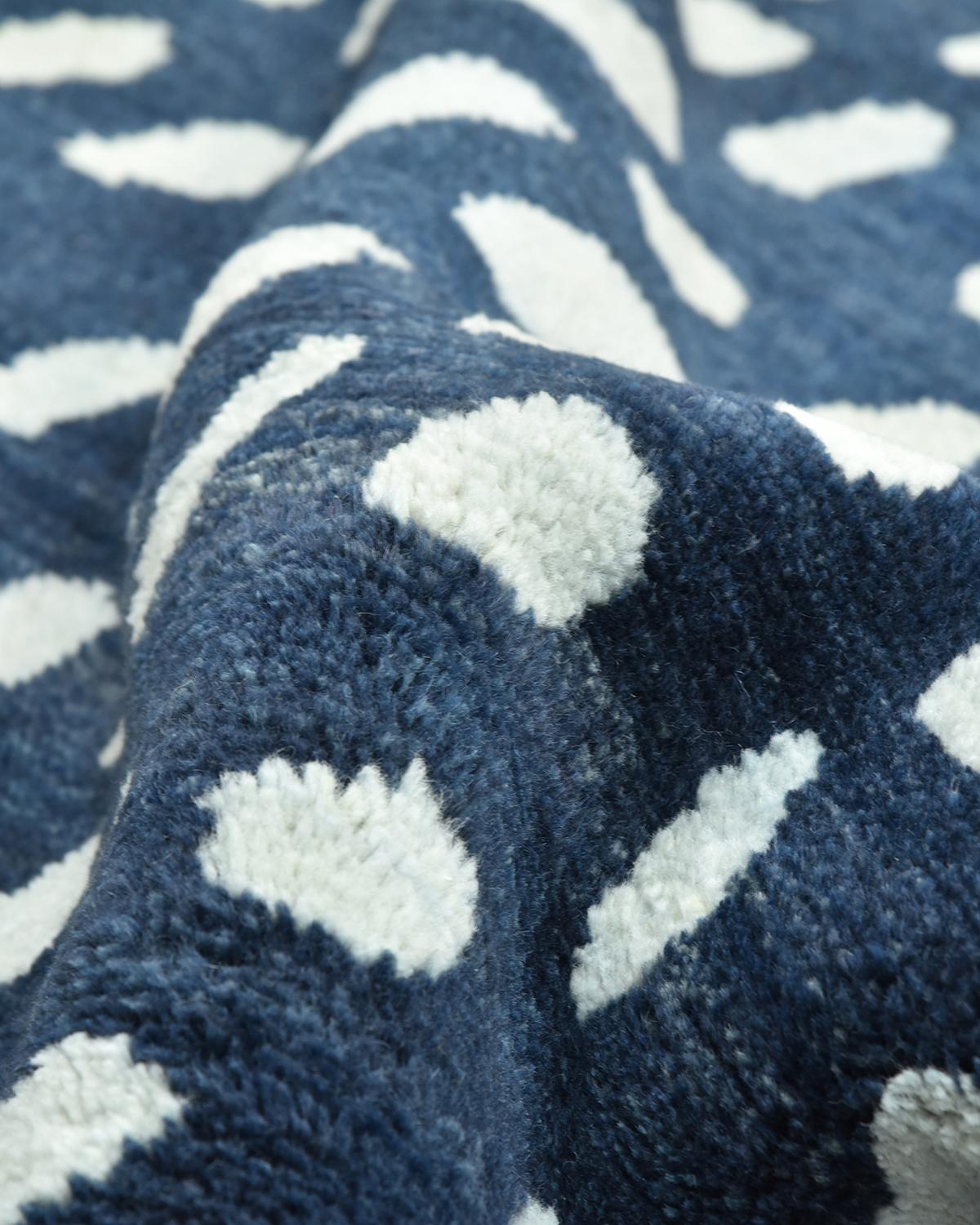Bohemian Animal Hand Made Blue Area Rug 9' 0