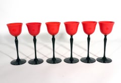 Bohemian Art Deco Tango Set of Six Glasses