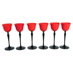 Juego de seis vasos Bohemian Art Deco Tango