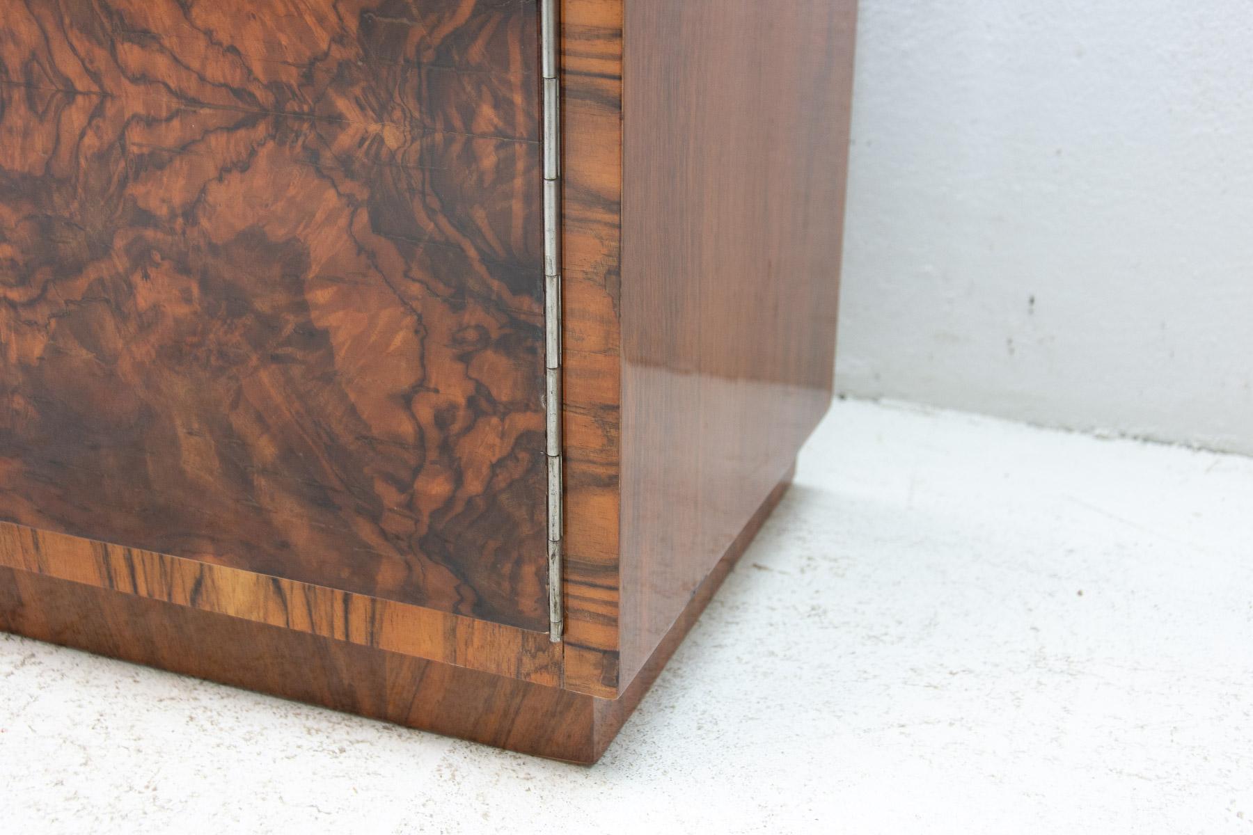  Bohemian Art Deco Walnut Sideboard or Buffet, 1930s 6