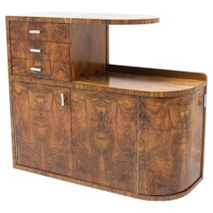 Vintage Bohemian Art Deco Walnut Sideboard or Buffet, 1930s