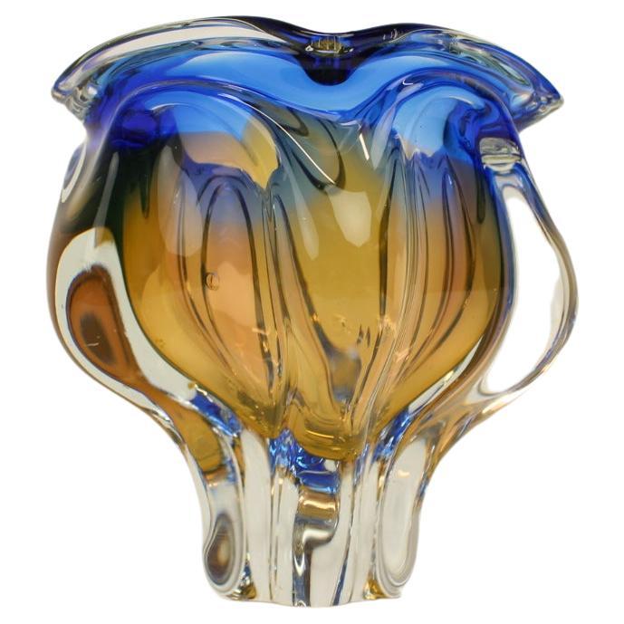 Bohemian Art Glass Ashtray by Josef Hospodka, 1960's