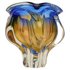 Bohemian Art Glass Ashtray by Josef Hospodka, 1960's