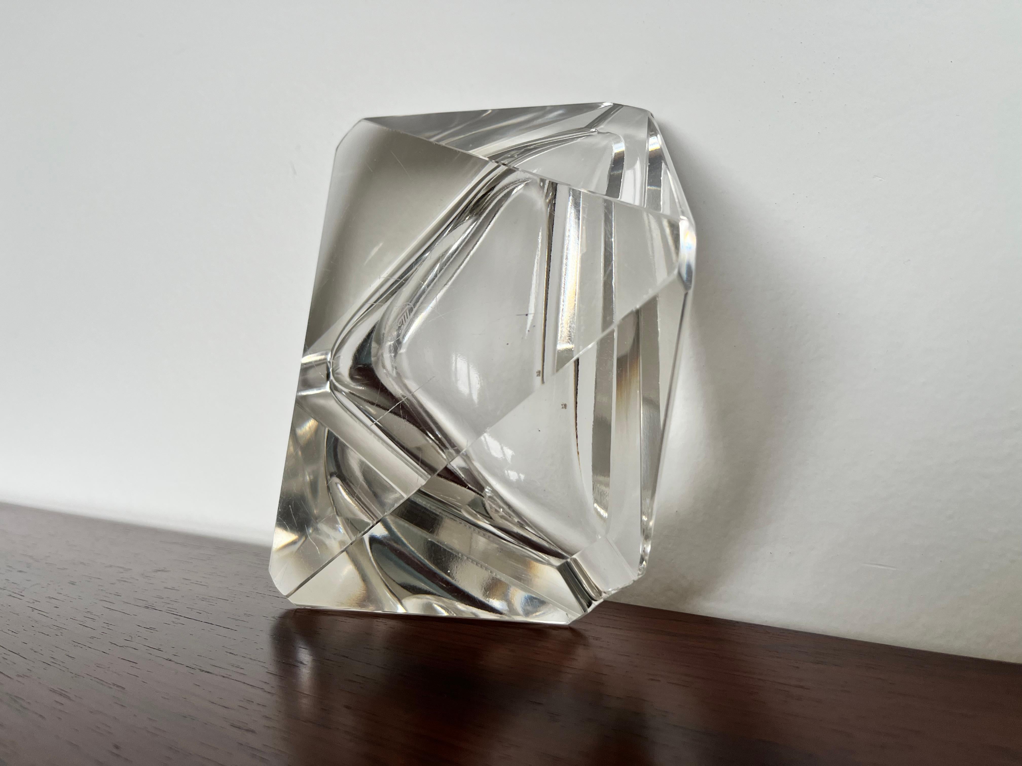Bohemian Art Glass Ashtray by Vaclav Hanus for Moser, 1960's For Sale 1