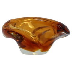 Bohemian Art Glass Bowl/Ashtray by Josef Hospodka, 1960's