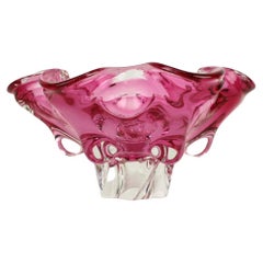 Bohemian Art Glass Bowl by Josef Hospodka, 1960's
