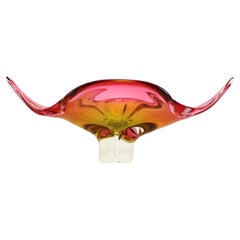 Bohemian Art Glass Bowl by Josef Hospodka, 1960's