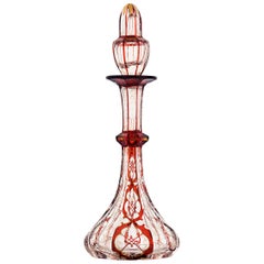 Bohemian Art Glass Perfume Bottle