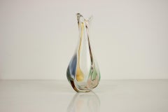 Vaso in vetro artistico boemo di Josef Hospodka, anni '60
