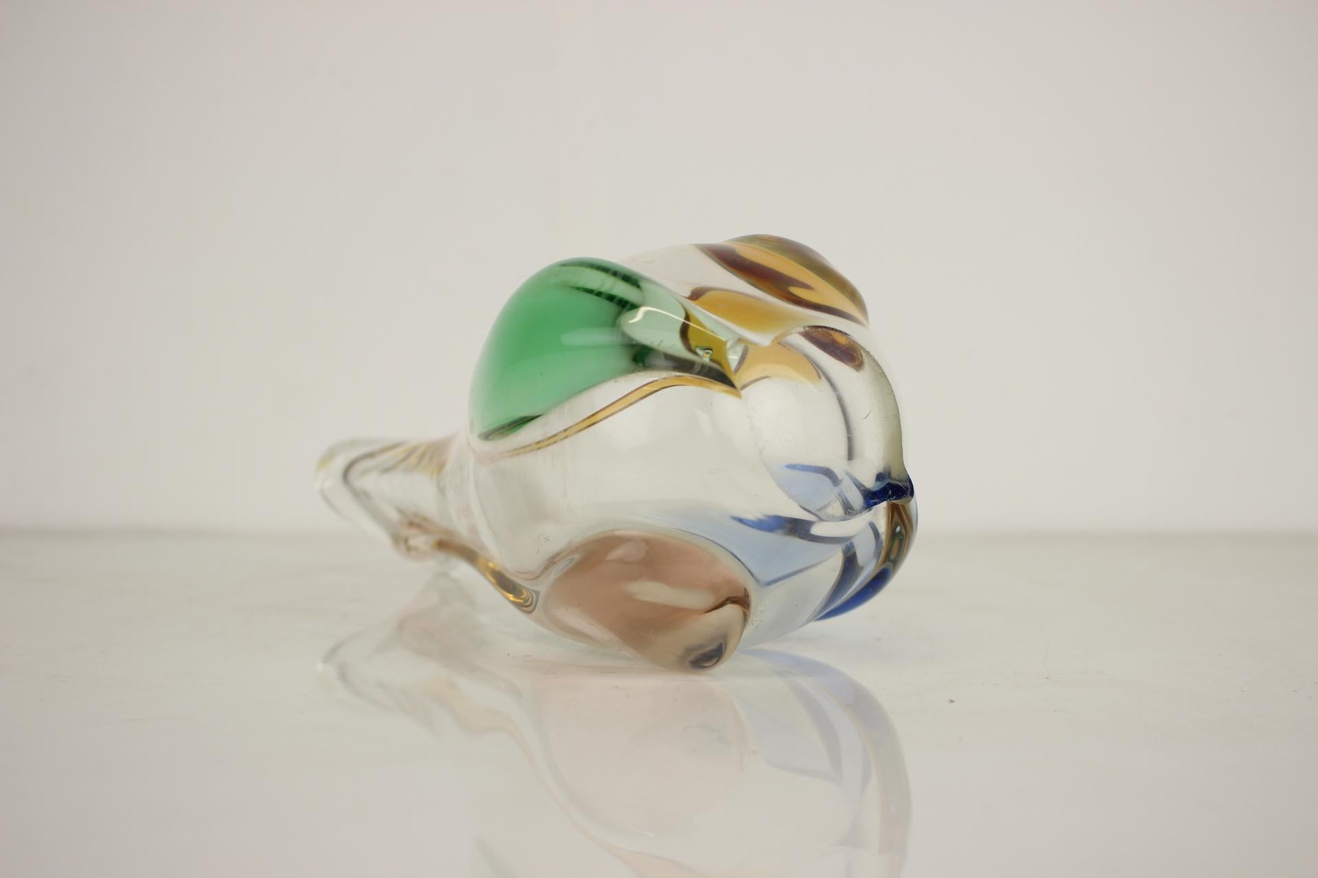 Czech Bohemian Art Glass Vase by Josef Hospodka, 1960's For Sale