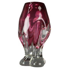 Vaso in vetro artistico boemo di Josef Hospodka, Cecoslovacchia, anni '60
