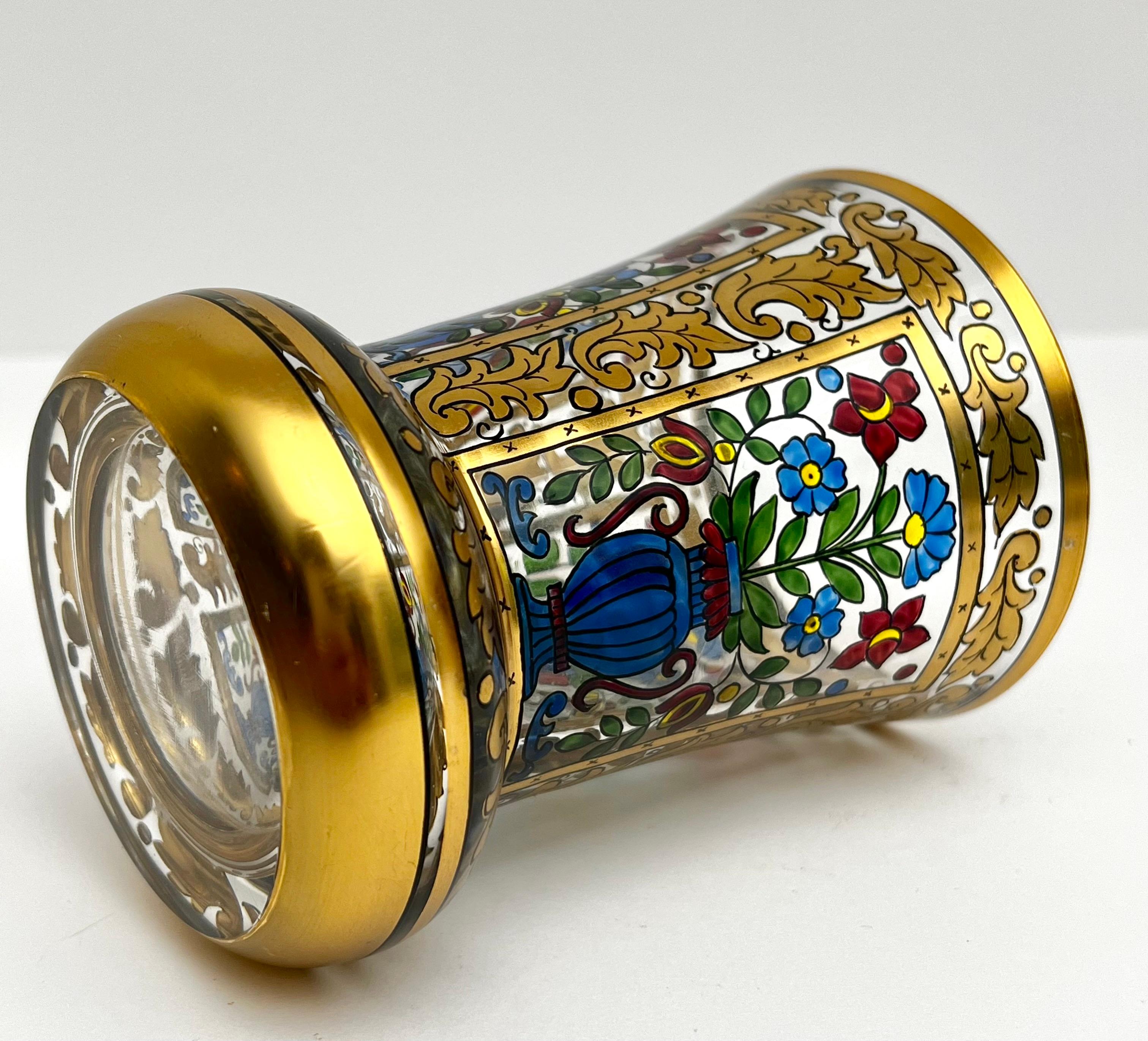 Bohemian Art Nouveau Glass Beakers or Vases by Julius Mulhaus  5