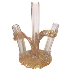 Antique Bohemian Art Nouveau Loetz Glass Stick Vase Made for Max Emanuel in 1910