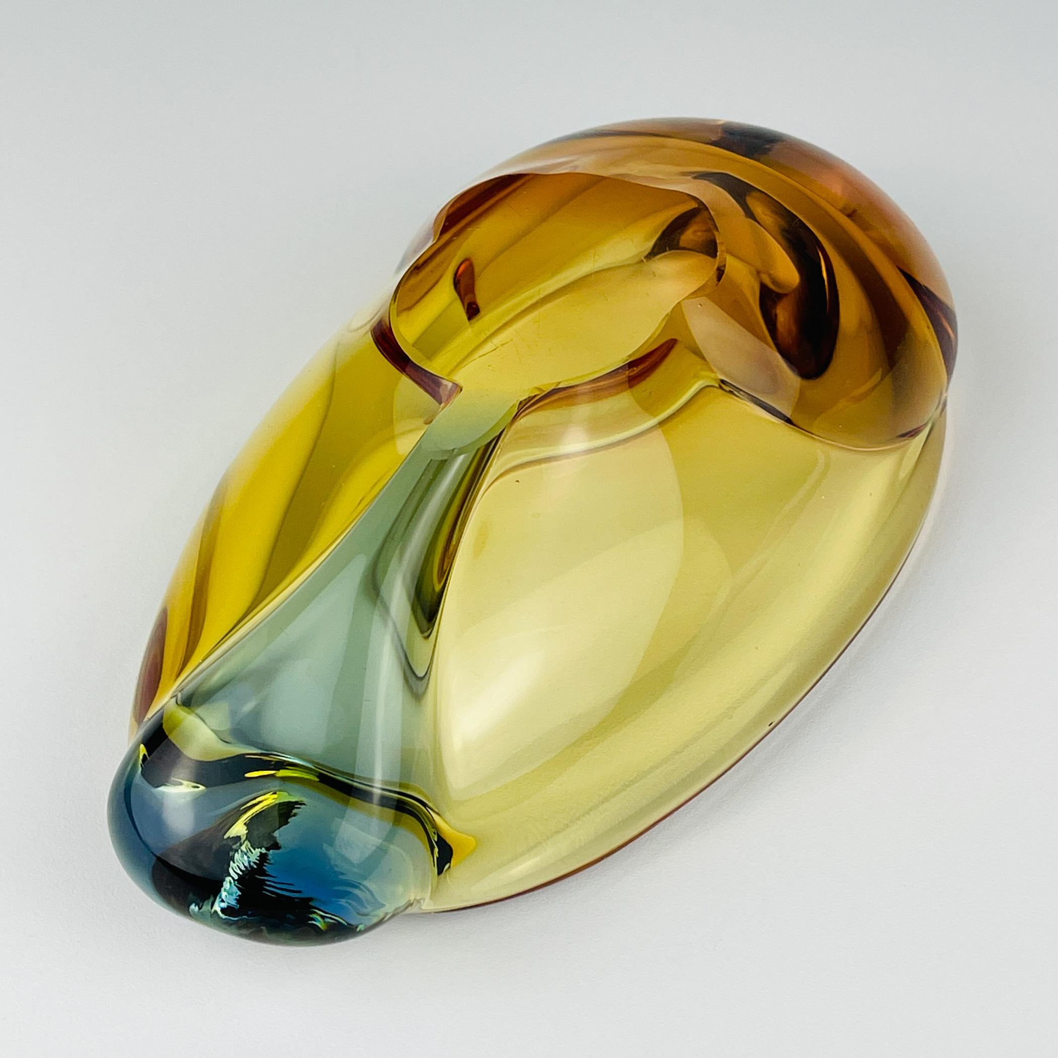 Posacenere boemo Romana di Hana Machovska per Mstisov Glassworks, Repubblica Ceca, anni '60 in vendita 5