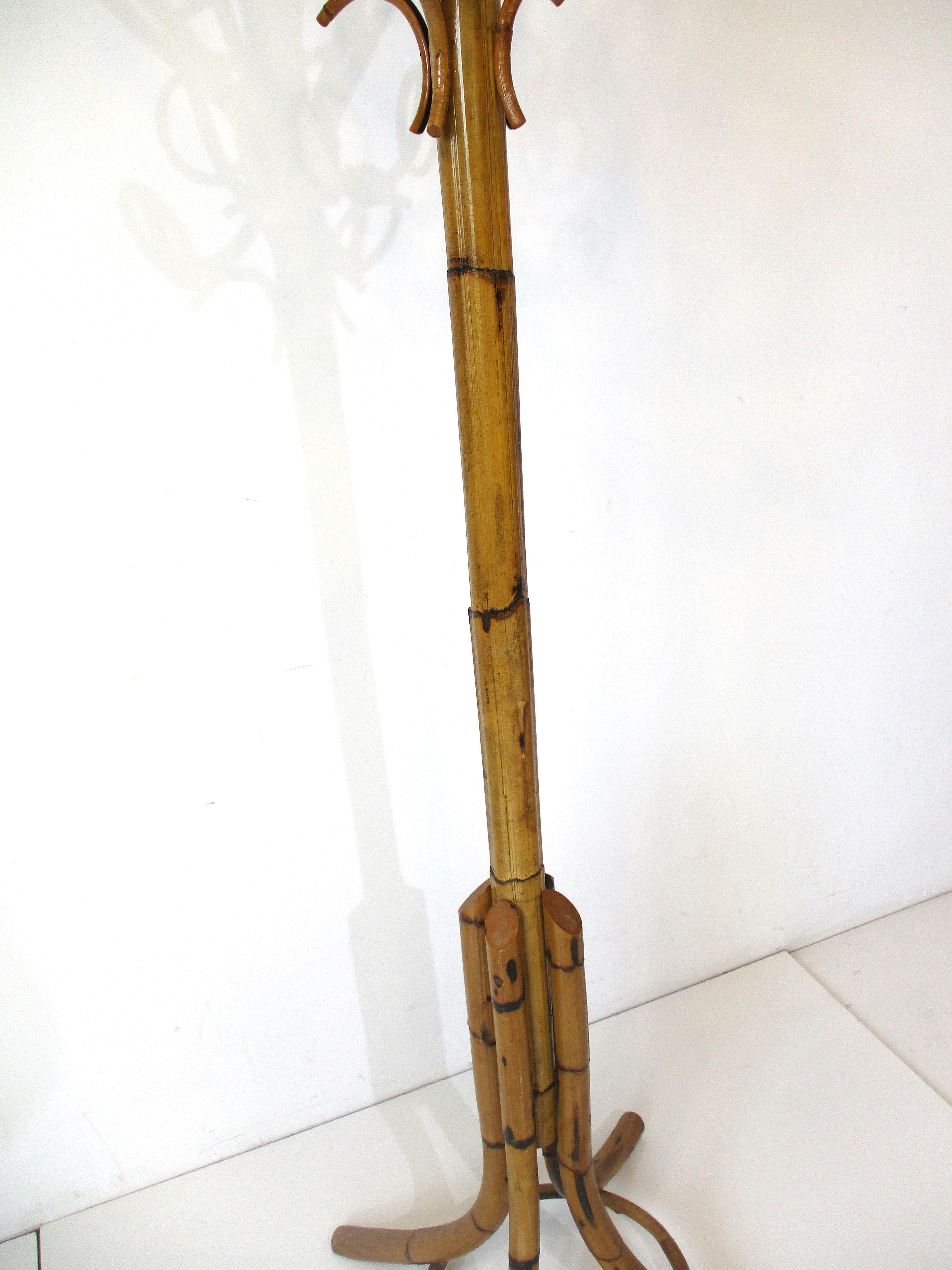 20th Century Bohemian Bamboo Coat Rack in the Style of Albini