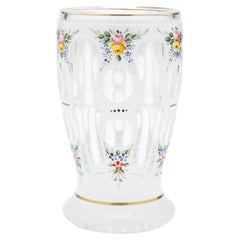 Bicchiere in vetro soffiato di Boemia con sovrapposizione di smalto, 1825-45 ca.