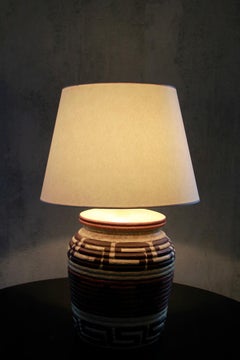 Bohemian Ceramic Table Lamp, Southwestern Design, United States, 1970