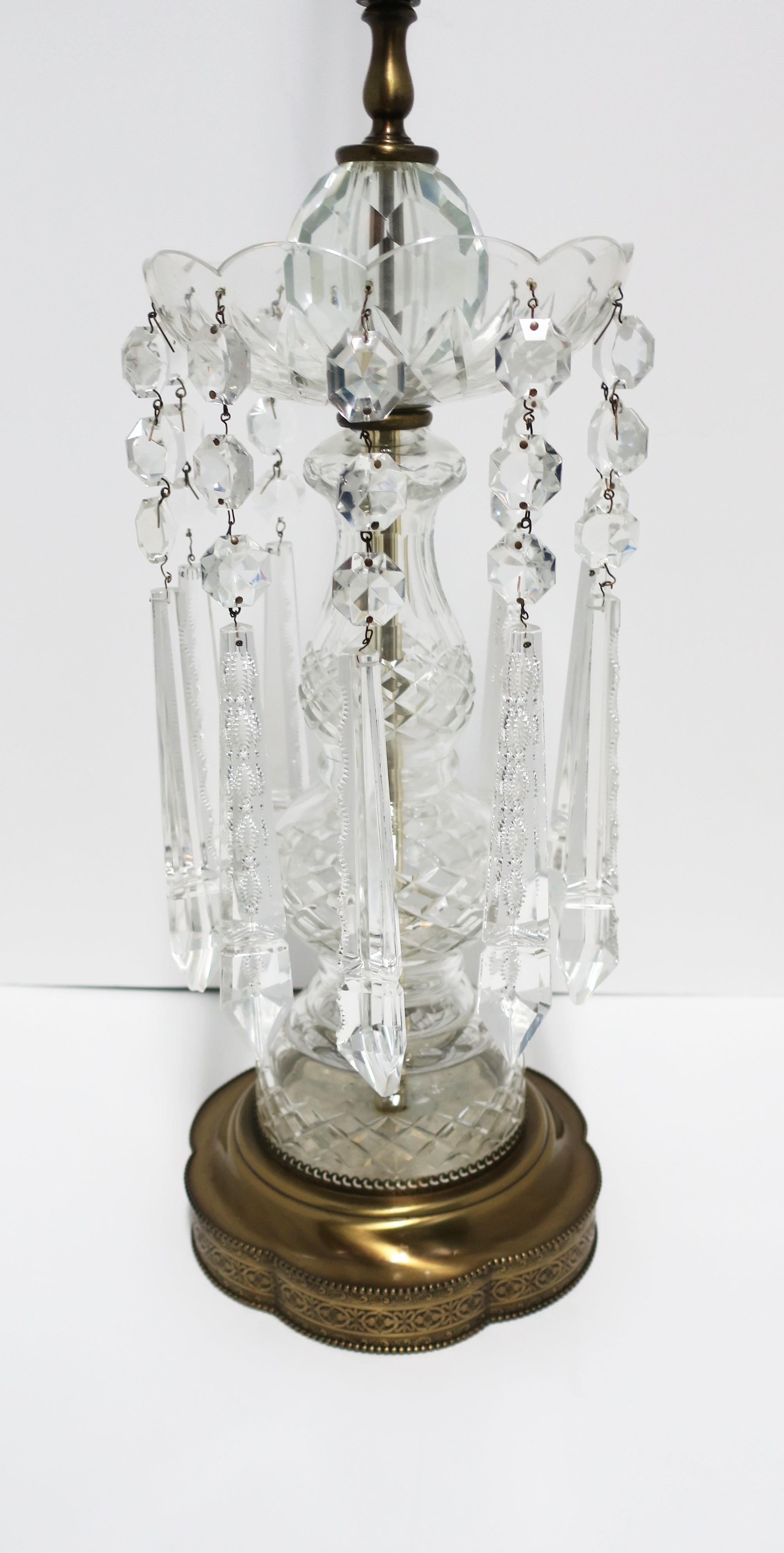 black crystal table lamp