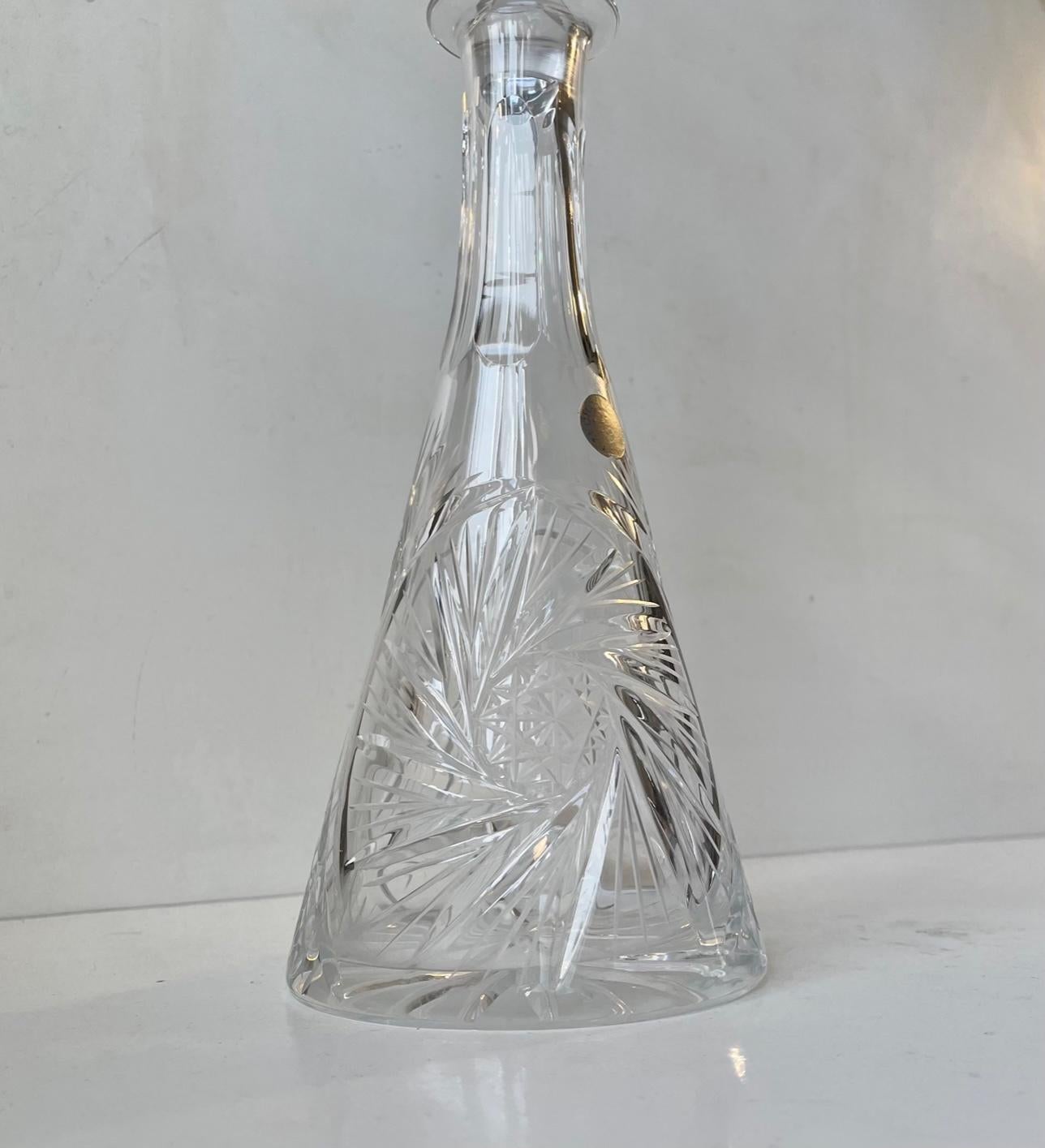 vintage pinwheel crystal decanter