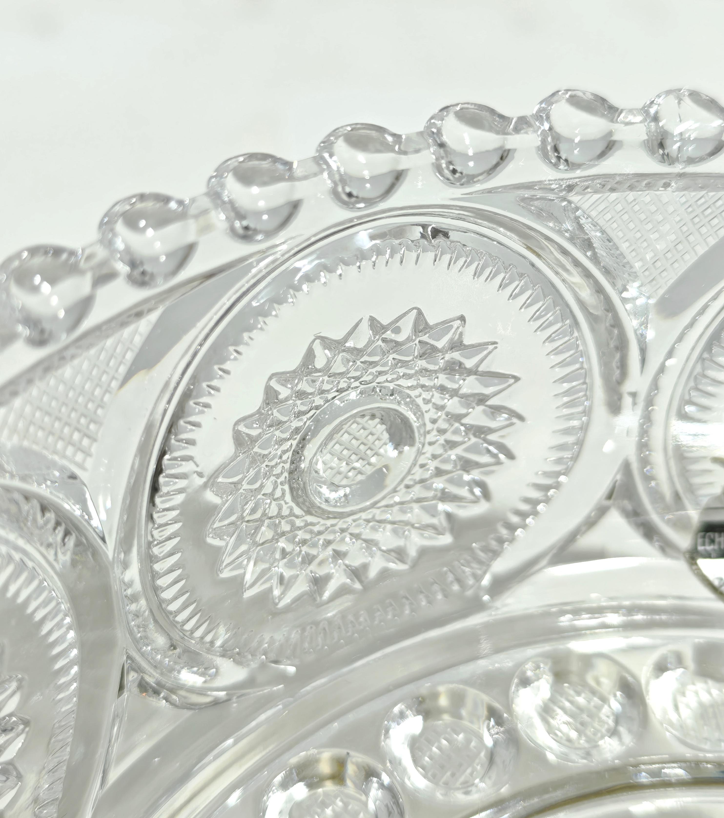 Bohemian Crystal and Onyx Centerpiece Mid-Century Production Germany 1950/60s For Sale 1